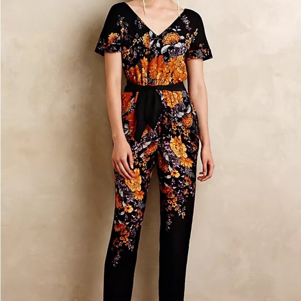 Moulinette Soeurs Enbee Anthropologie Silk Jumpsuit